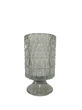 Vaze & Vase - Vaza din sticla transparenta, Gloria 18*10.5 cm