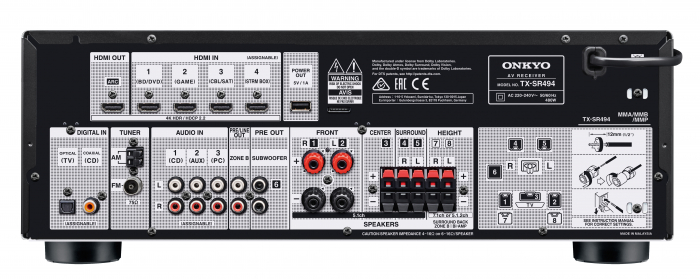 Receiver ONKYO TX-SR494 DAB, 7.2 channel, 4K, Dolby Atmos, Bluetooth [3]