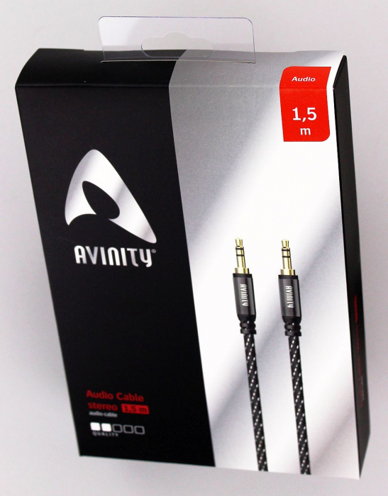 Cablu audio Avinity jack stereo 3.5 mm jack tata/tata, conectori auriti [3]