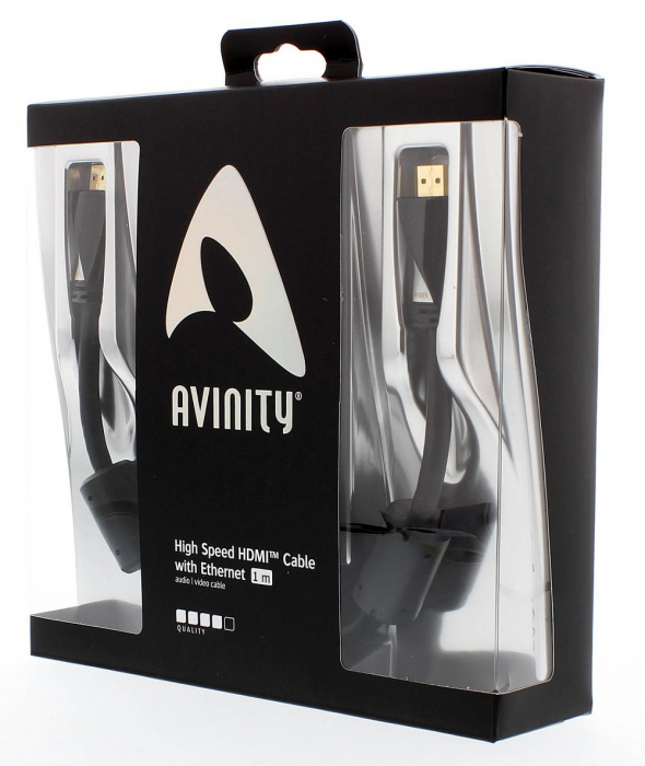 Cablu HDMI Avinity HDMI tata - HDMI tata, unghi 90 grade, conectori auriti, Ethernet [4]