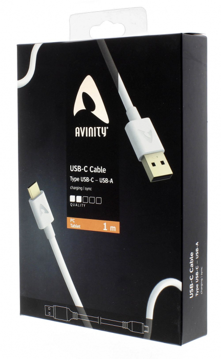 Cablu USB-C Avinity USB-C tata - USB-A tata, USB 3.1 Gen 2, 10 Gbit/s [2]