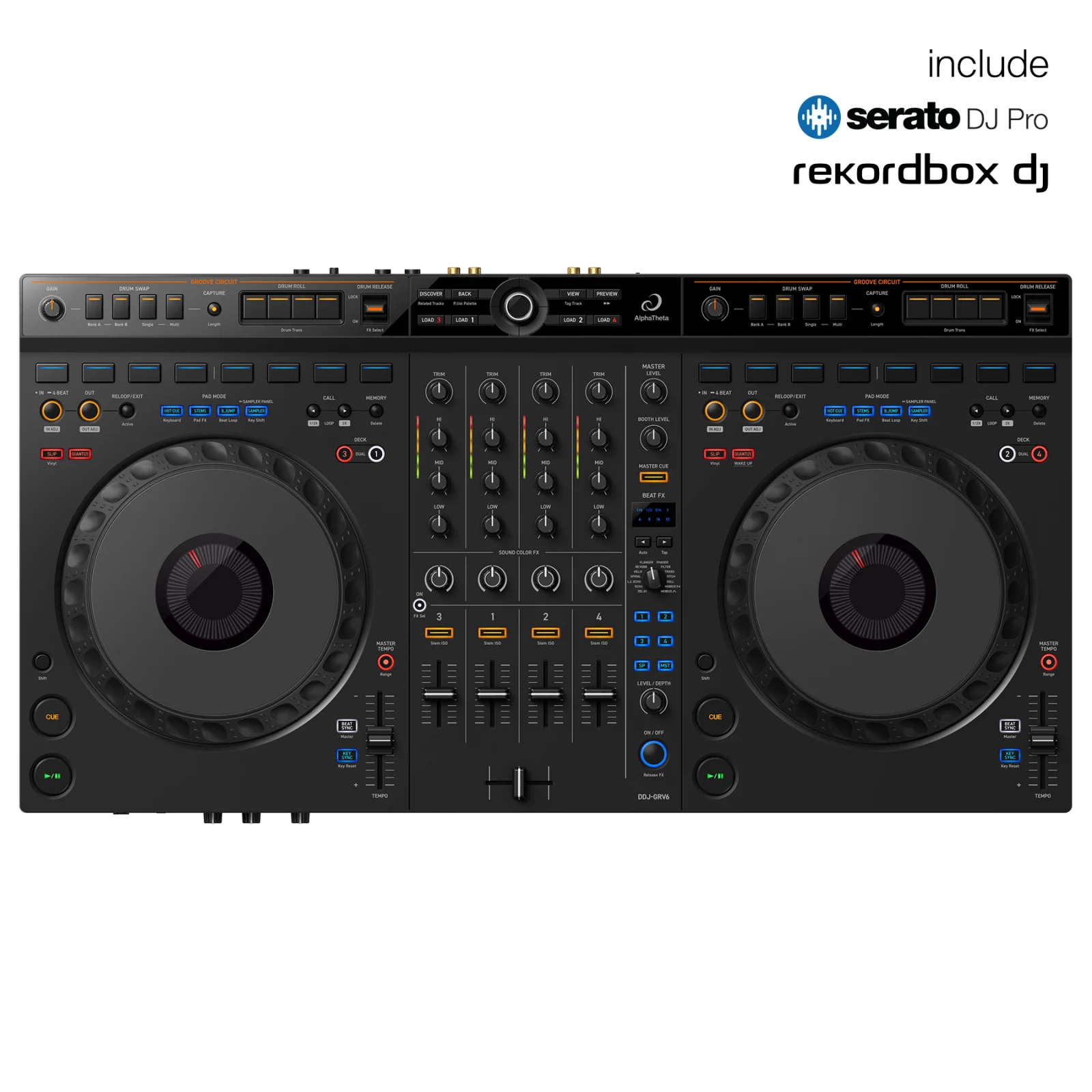 Controller DJ cu 4 canale AlphaTheta DDJ-GRV6 [6]