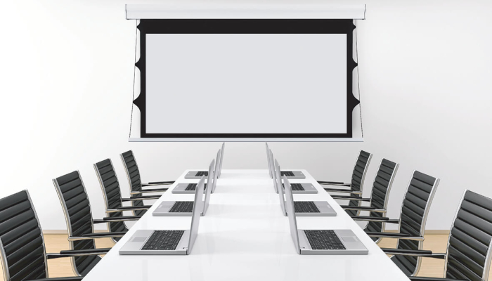 Ecran de proiectie motorizat peretetavan Screenline WAVE TENSIONED HomeVision,305x172(138),16 9, negru [2]