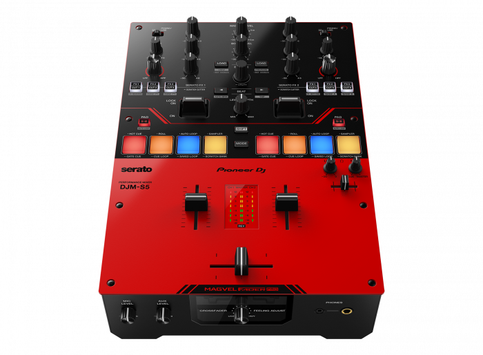 Mixer cu 2 canale pentru DJ, Pioneer DJ DJM-S5, pentru stilul scratching (roÈ™u lucios) [2]
