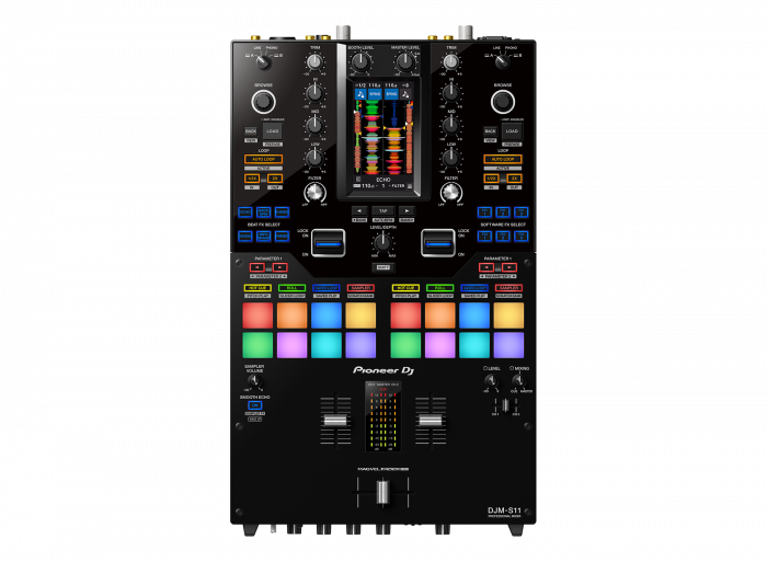 Mixer stil scratching cu 2 canale pentru DJ, Pioneer DJ DJM-S11, cu ecran tactil pentru Serato DJ Pro/rekordbox, negru [3]