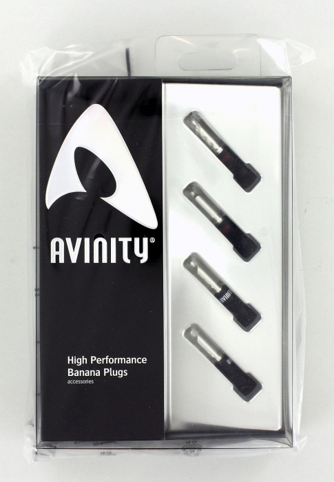 Set 4 conectori cablu boxe Avinity tip banana, argintati [3]