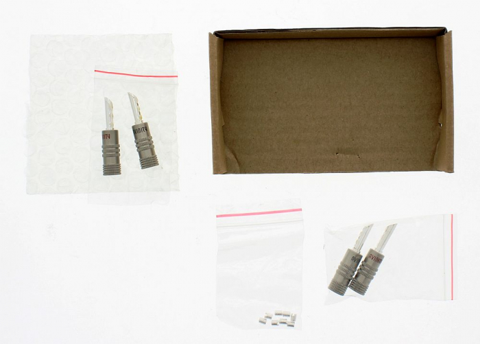 Set 4 conectori cablu boxe Avinity tip banana, argintati [3]