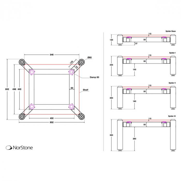 Stand HiFi Norstone Spider I (un modul) [2]