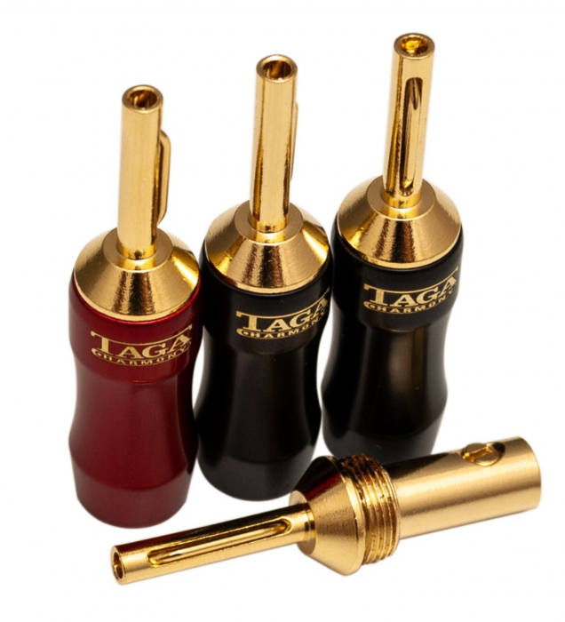 Set 4 conectori cablu boxe Taga Harmony TCB-008 tip banana [3]