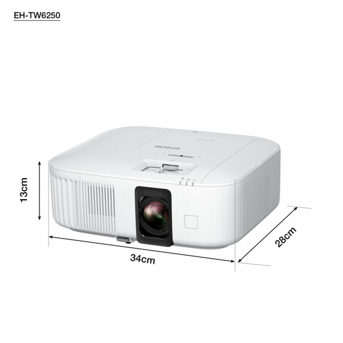 Videoproiector EPSON EH-TW6250, 4k PRO UHD, wireless, Android TV, 2800 lumeni, 35.000:1 [2]