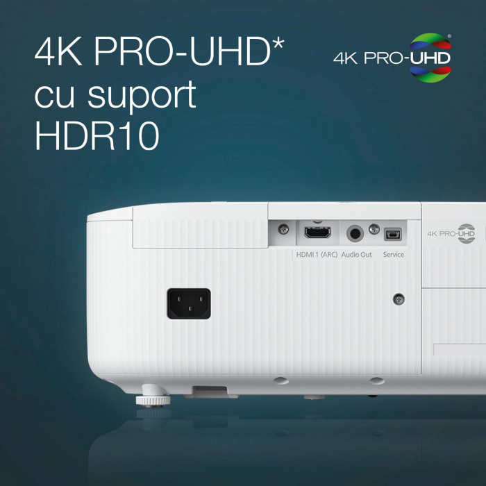 Videoproiector EPSON EH-TW6250, 4k PRO UHD, wireless, Android TV, 2800 lumeni, 35.000:1 [9]