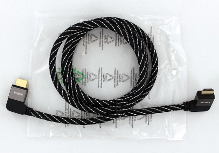 Cablu HDMI Avinity HDMI tata - HDMI tata, unghi 90 grade, conectori auriti, Ethernet [1]