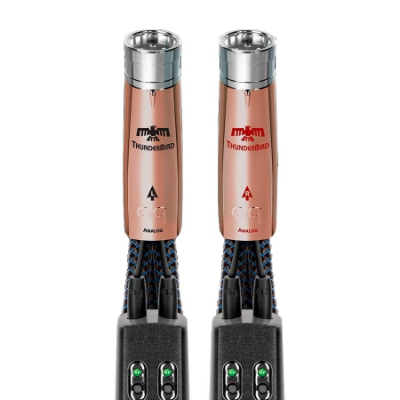 Accesorii audio - Cablu interconect XLR AudioQuest Thunderbird, Level 6 noise Dissipation with Graphene, Solid PSC+, Dual DBS X Level