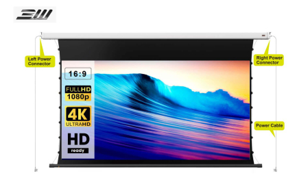 Home audio - Ecran de proiectie electric tensionat de peretetavan Blackmount, 240x135 cm, Format 16 9