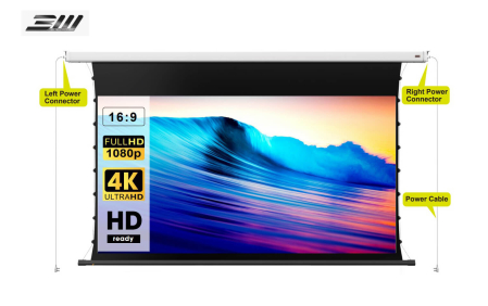 Ecrane Videoproiectoare - Ecran de proiectie electric tensionat de peretetavan Blackmount, 266x150 cm, Format 16 9