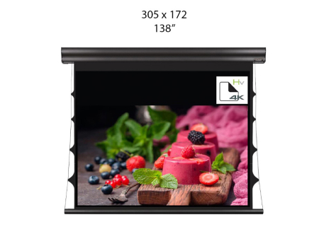 Home audio - Ecran de proiectie motorizat peretetavan Screenline WAVE TENSIONED HomeVision,305x172(138),16 9, negru
