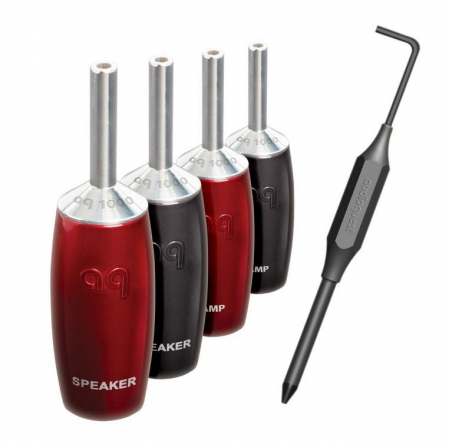 Accesorii audio - Mufe tip banana AudioQuest BAN1007 argint - set 4 bucati