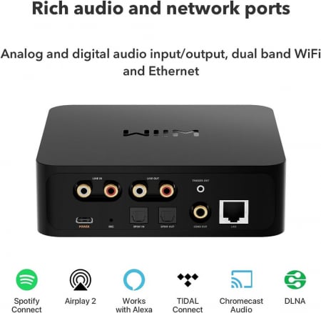 Streamer Wi-Fi WiiM Pro Plus, 24bit /192kHz, Bluetooth 5.2, AUX, SPDIF, Spotify si Tidal Connect, Airplay 2 [4]