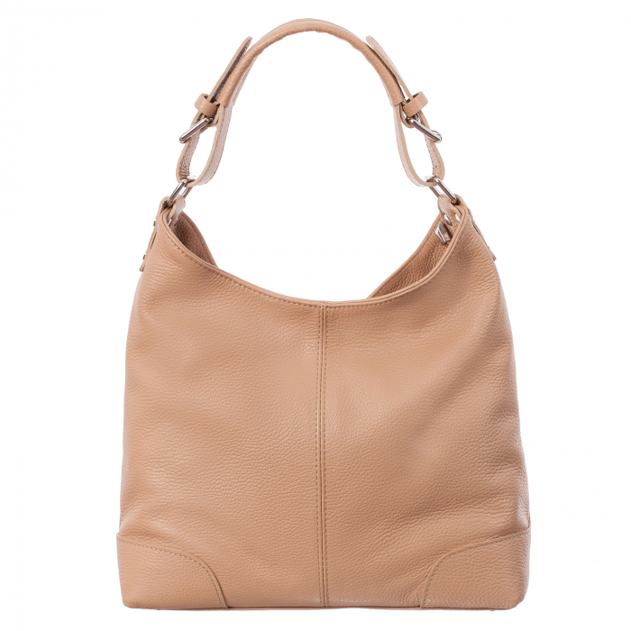 Geantă din piele naturală nude 8022 [2]