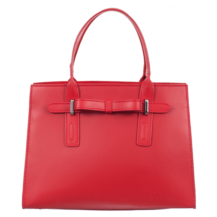 Geantă din piele naturală roșie 8030 [2]