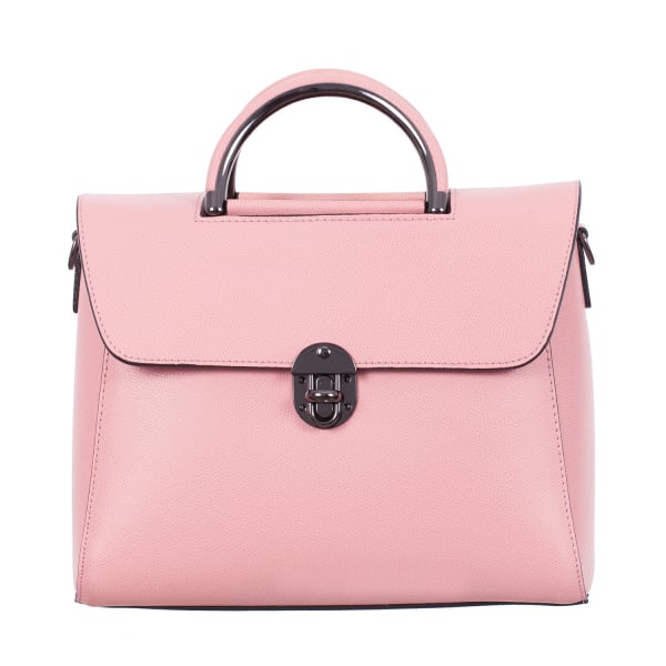 Geantă roz din piele naturală 8035 [2]