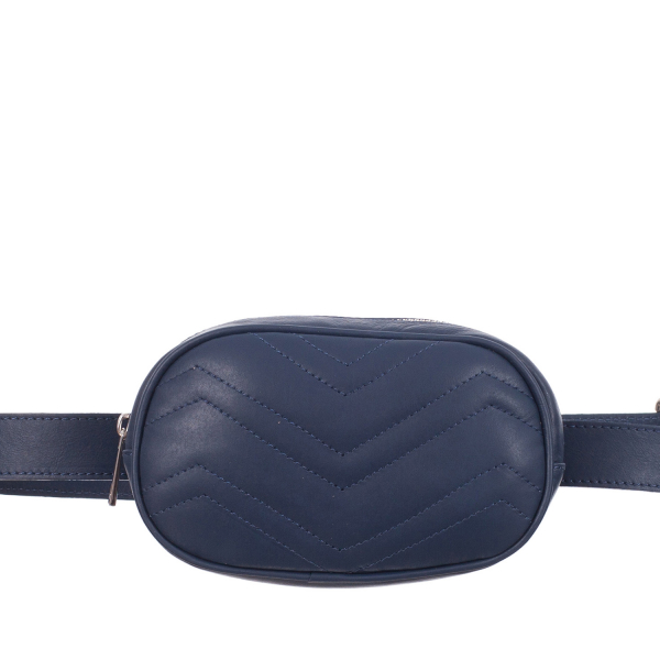 Borsetă din piele naturală bleumarin pentru talie 8006 [2]