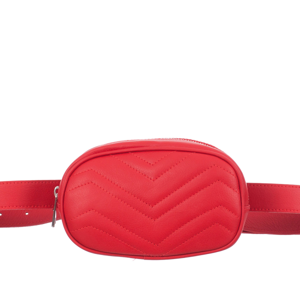 Borsetă din piele naturală rosie pentru talie 8006 [2]