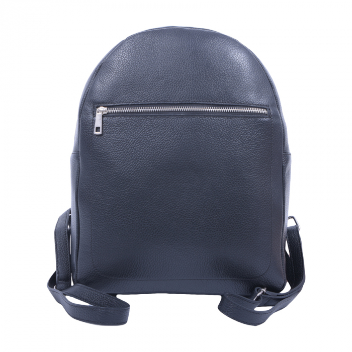 Rucsac Karly, negru din piele naturală monocompartimentat 8048 [2]