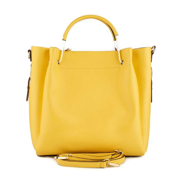 Geantă Alice, piele naturala, galbena, 8055 [3]