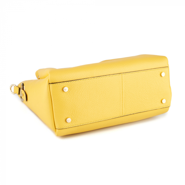 Geantă Alice, piele naturala, galbena, 8055 [4]