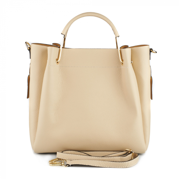 Geantă Alice, piele naturala, bej, 8055 [3]