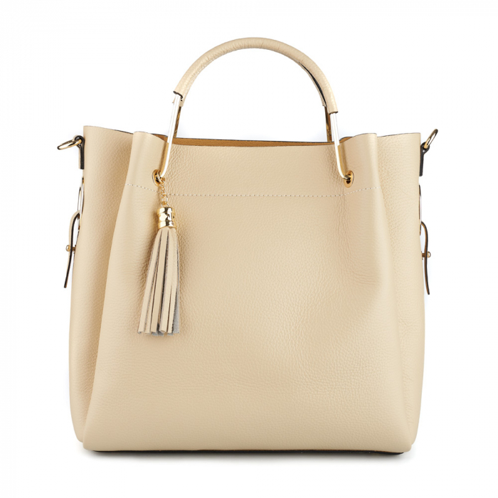 Geantă Alice, piele naturala, bej, 8055 [2]