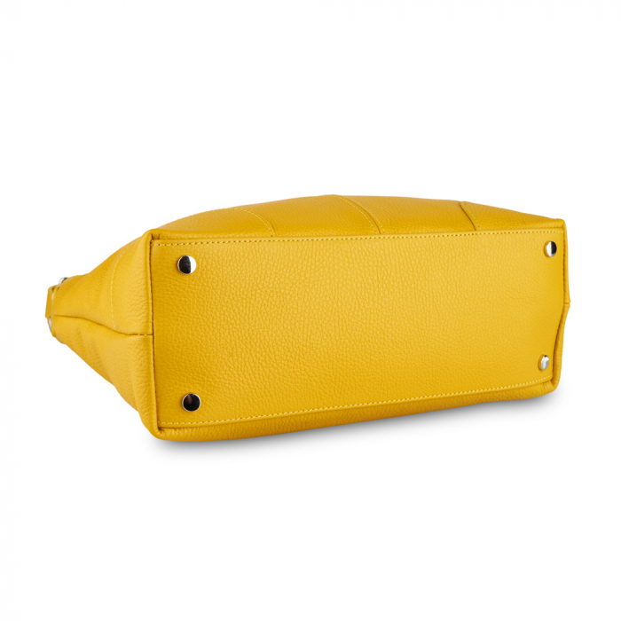Geanta Ambrosia, din piele naturala galbena 8022 [4]