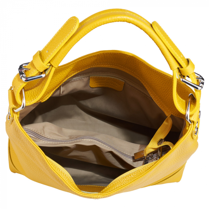 Geanta Ambrosia, din piele naturala galbena 8022 [5]