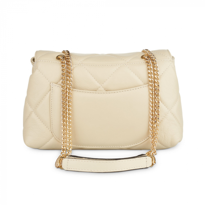 Geantă Amya, piele naturala crem, bareta metalica, 8163 [3]