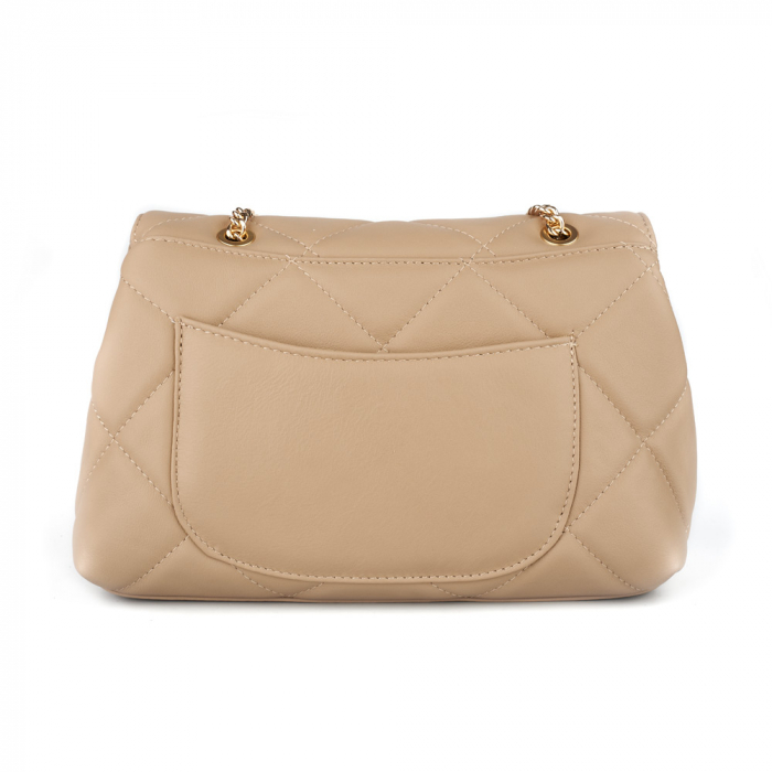 Geantă Amya, piele naturala nude, bareta metalica, 8163 [3]
