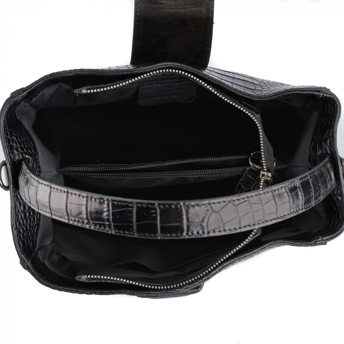 Geantă Vanesa, piele naturala, negru , 8139 [5]