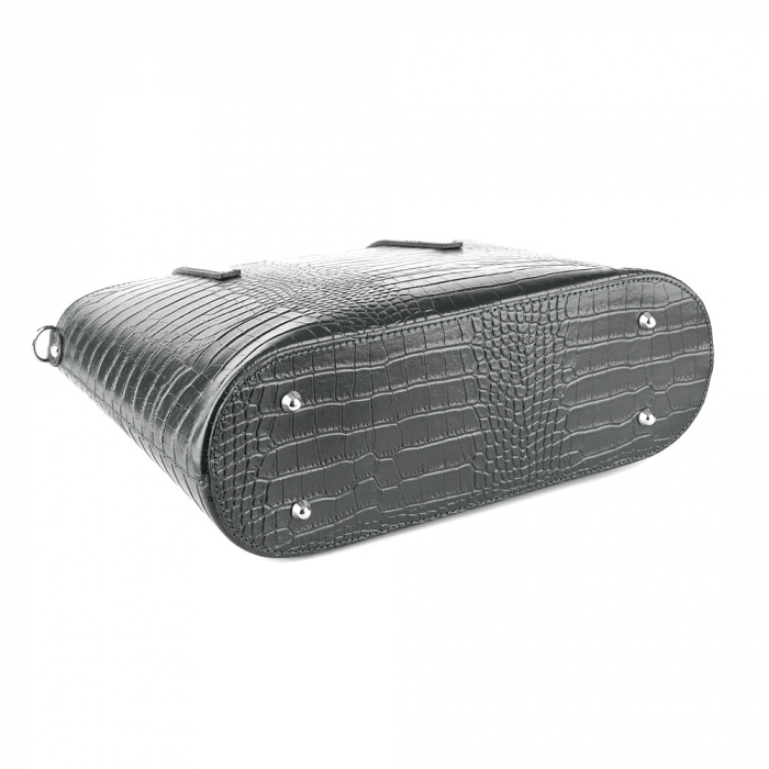 Geantă Brook, din piele naturală gris inchis 8088 [3]