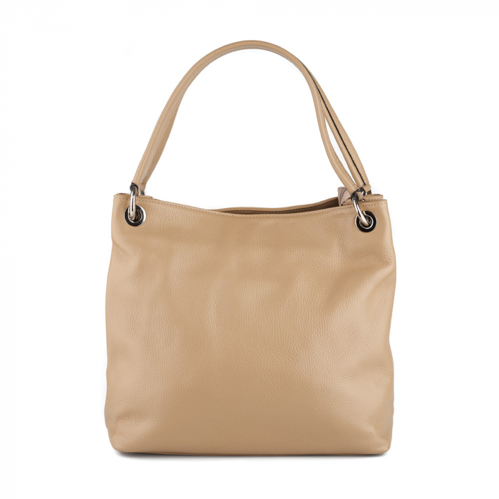 Geantă Cassandra, din piele naturală bej 8011 [2]