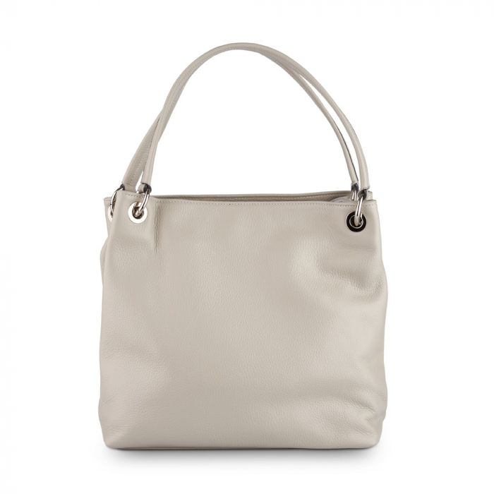 Geantă Cassandra, din piele naturală gri deschis 8011 [2]