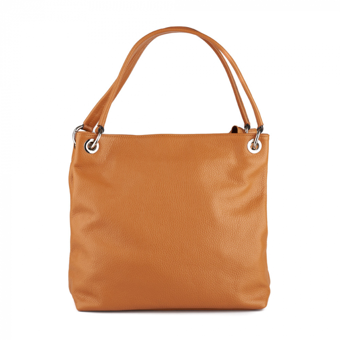 Geantă Cassandra, din piele naturală coniacl 8011 [2]