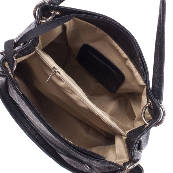 Geantă Cassandra, din piele naturală neagra 8011 [4]