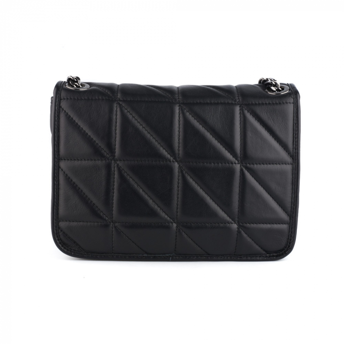 Geantă Jane, piele naturala neagra, bareta metalica, 8131 [3]