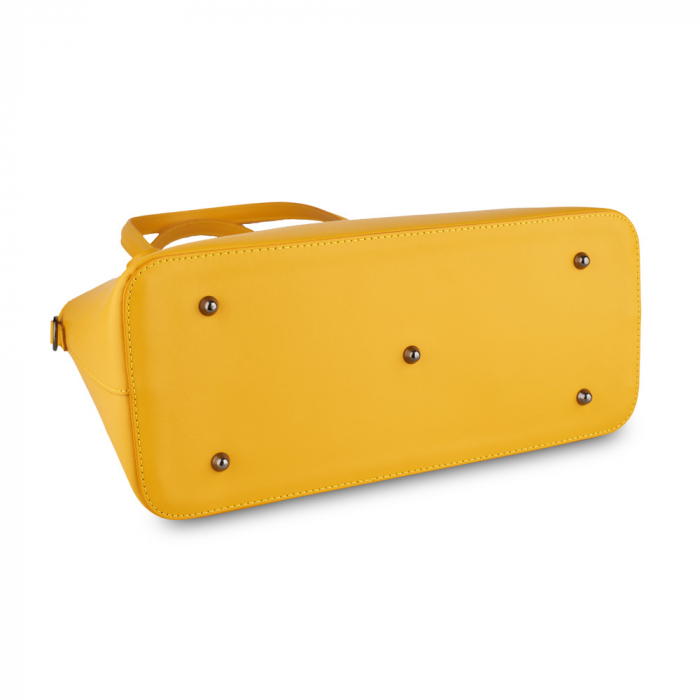 Geantă Model Mare Emma, galbena din piele naturală 8008 [4]