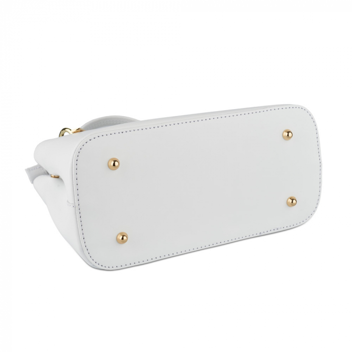 Geantă Eveline, din piele naturală alb 8013 [4]
