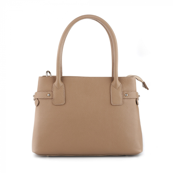 Geantă Lesley, din piele naturală taupe deschis, 8157 [2]