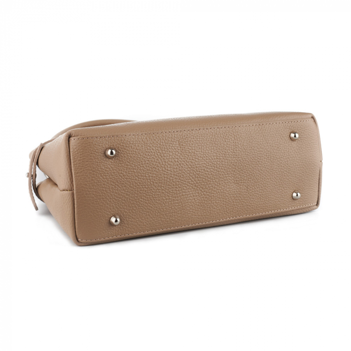 Geantă Lesley, din piele naturală taupe deschis, 8157 [4]