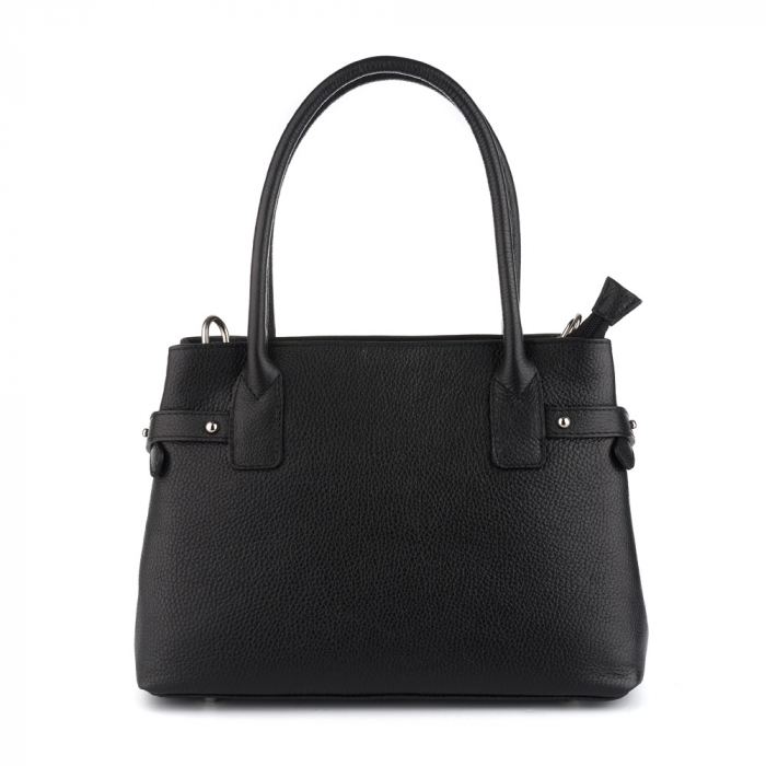 Geantă Lesley, din piele naturală neagra, 8157 [2]