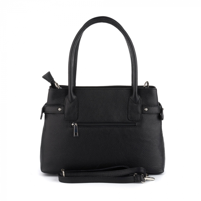 Geantă Lesley, din piele naturală neagra, 8157 [3]