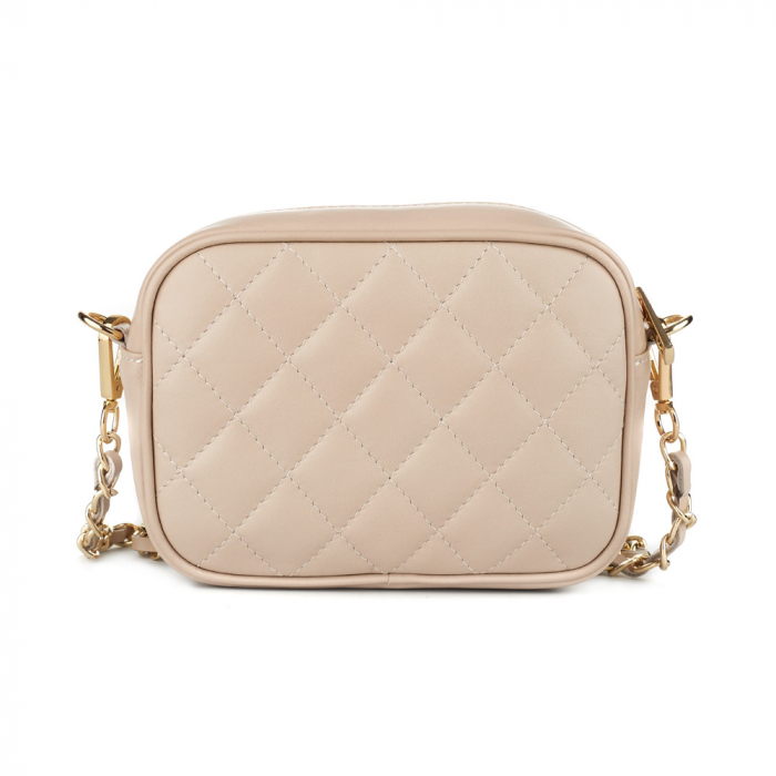 Geantă Cassia, crossbody piele nude cu aspect matlasat 8167 [3]